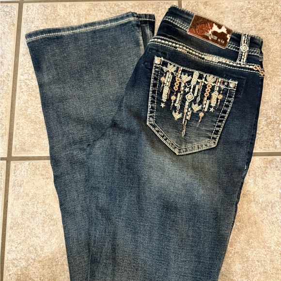 Grace Denim - Embellished Blue Jeans